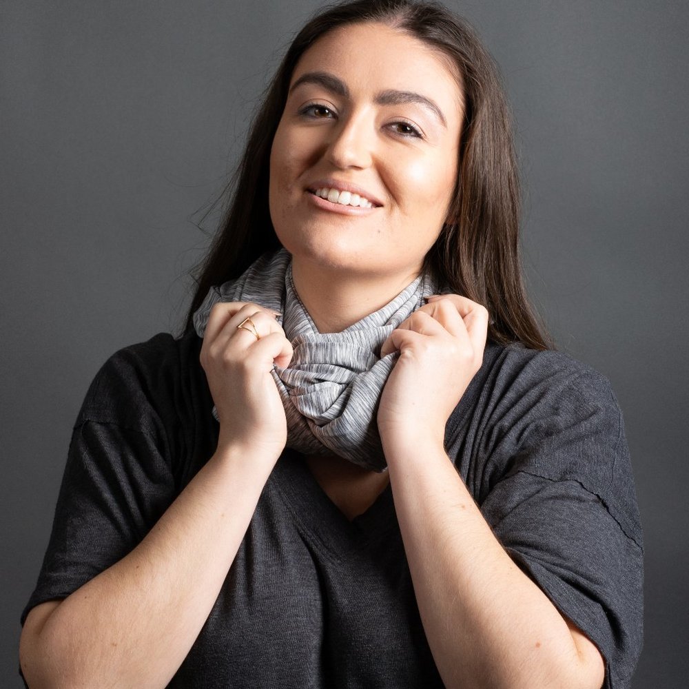 Grey Workout Scarf NWOT